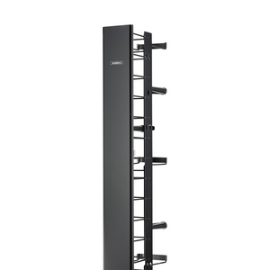 VME Series Vertical Manager, 7'Hx6"Wx14"D with Front Cover, Black